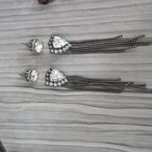 Rhinestone Dangle/Sud Earrings